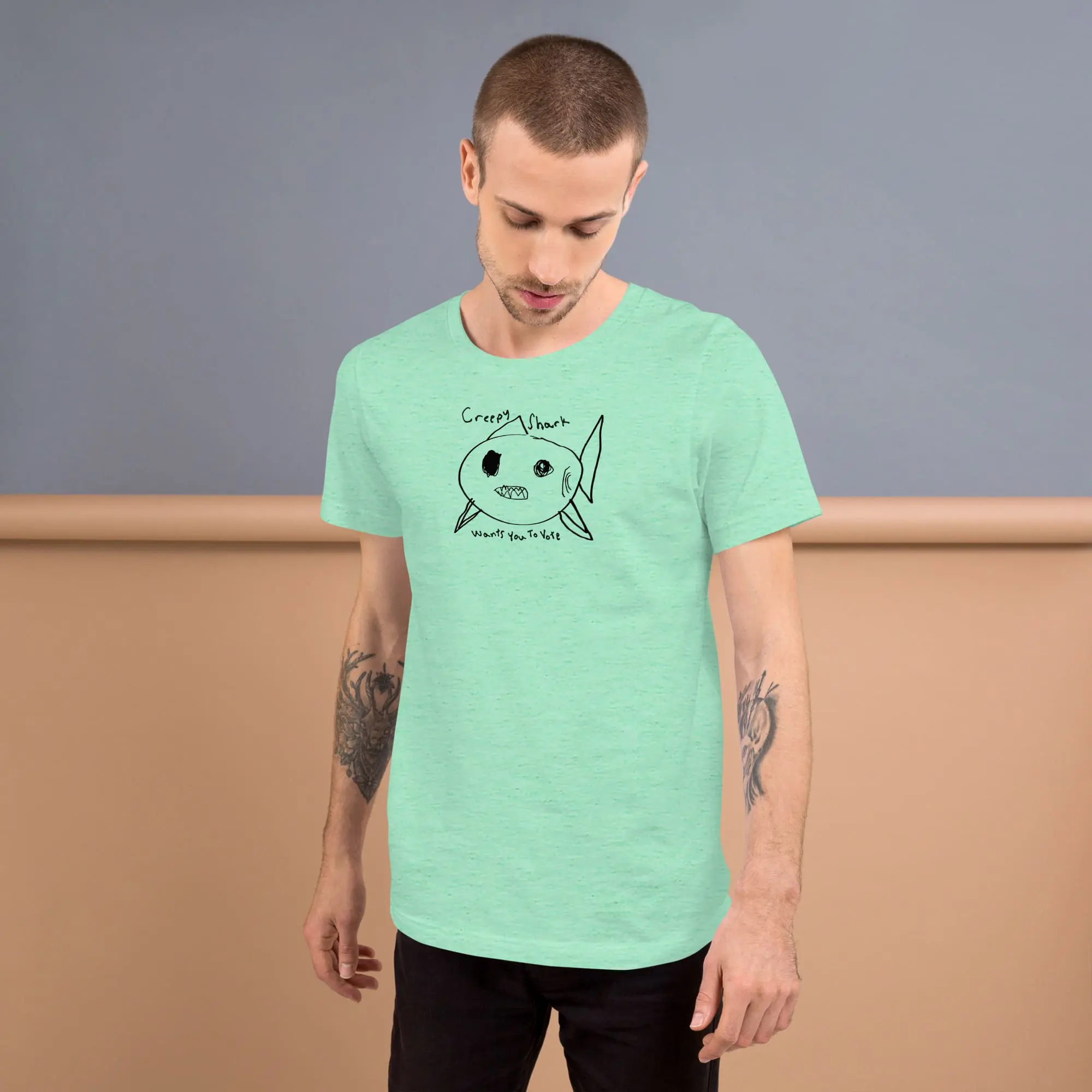unisex-staple-t-shirt-heather-mint-front-69ced6920c2f2.jpg